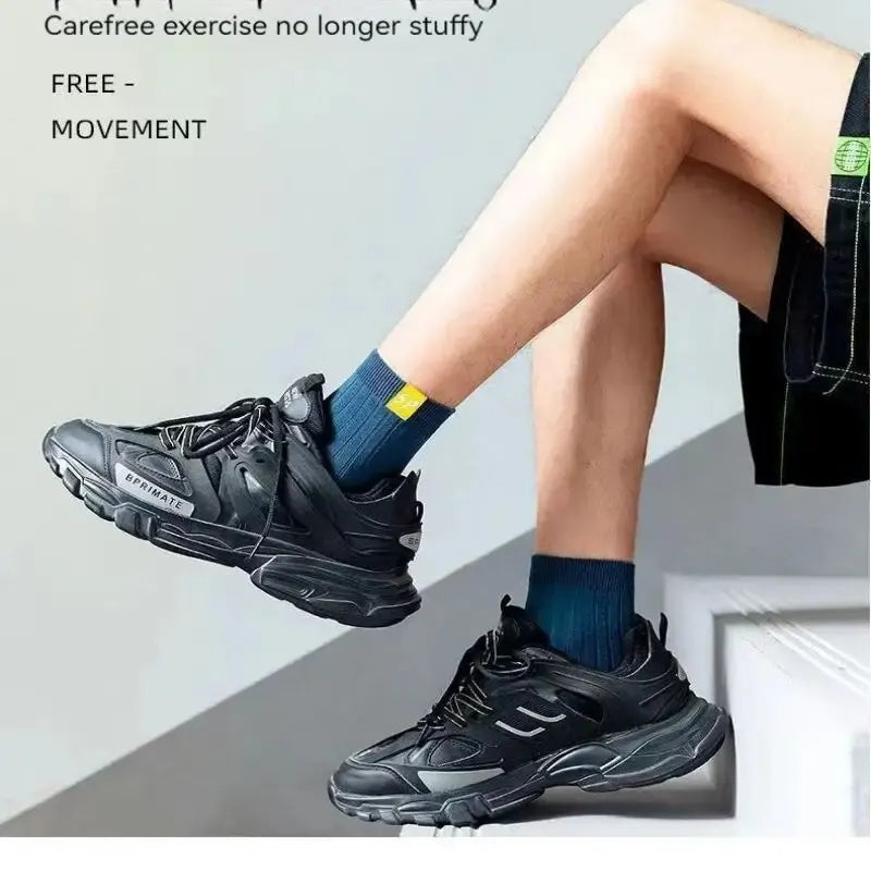 Lot 5 Paires Chaussettes Mi-Mollet Respirantes Homme