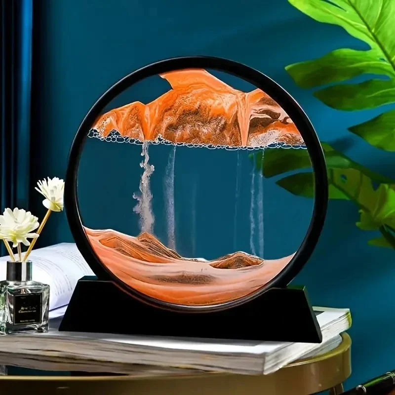 Cadre Sablier Artistique 3D – Paysage Apaisant