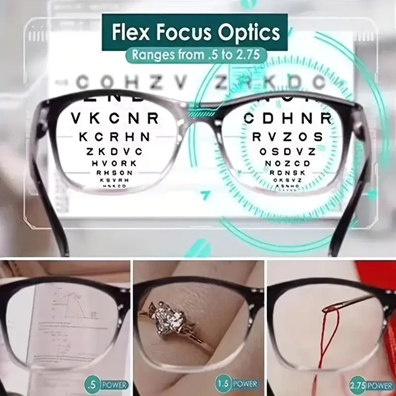 Lunettes de Lecture Multifocales Unisexe – Verres Progressifs Correction +0,5 à +2,5 – Légères & Confortables