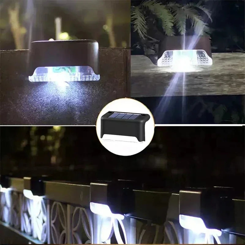 4 Lampes Solaires LED Extérieur Imperméables pour Escaliers & Rambarde