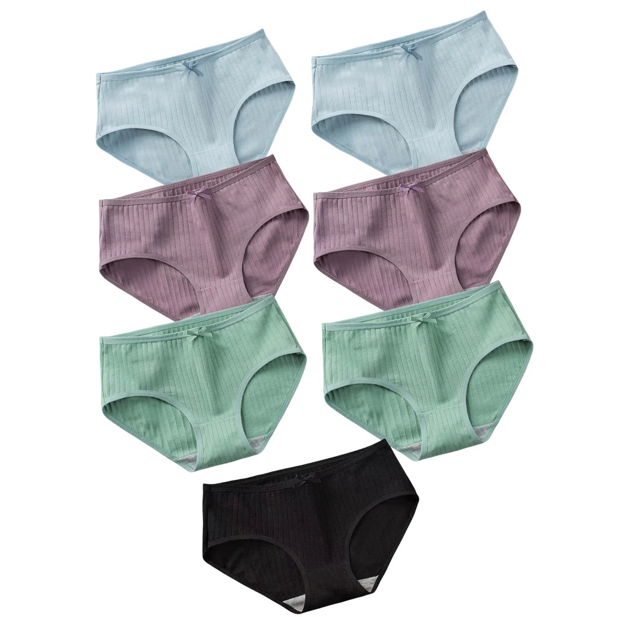 Lot de 7 Culottes en Coton Côtelé - Confort Intime