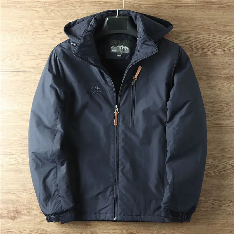 OUTDOOR - Veste imperméable à capuche intérieur polaire - Homme