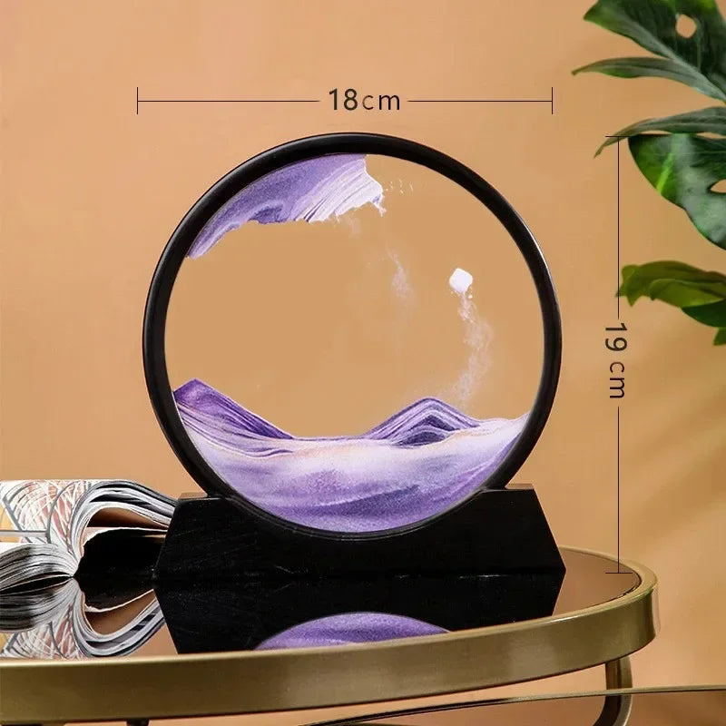 Cadre Sablier Artistique 3D – Paysage Apaisant
