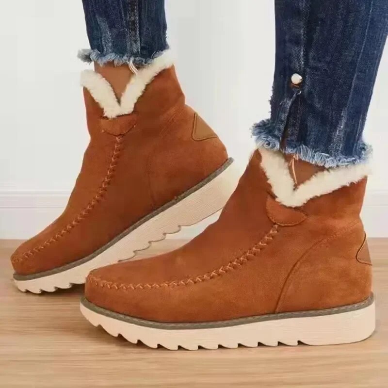 Bottines en daim intérieur fourré - Faciles à enfiler