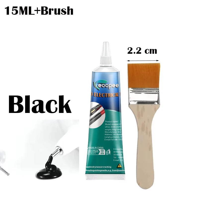 Ruban Isolant Électrique Liquide Noir Résine Étanche à Séchage Rapide – Protection et Isolation des Fils & Câbles