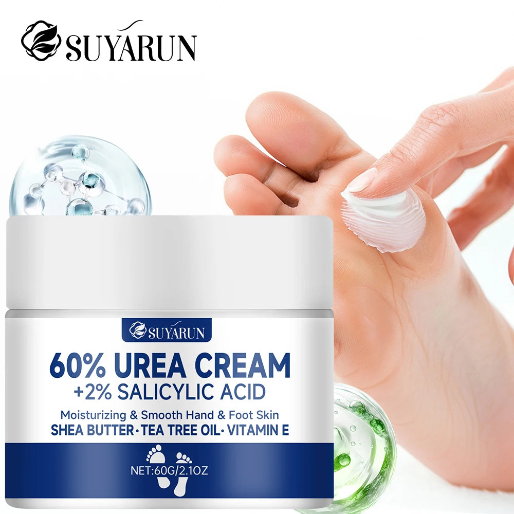 Crème pour Pieds à l’Urée 60 % – Soin Hydratant Intensif Talons Craquelés, Peaux Sèches et Callosités