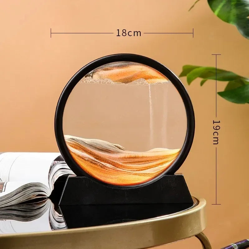 Cadre Sablier Artistique 3D – Paysage Apaisant