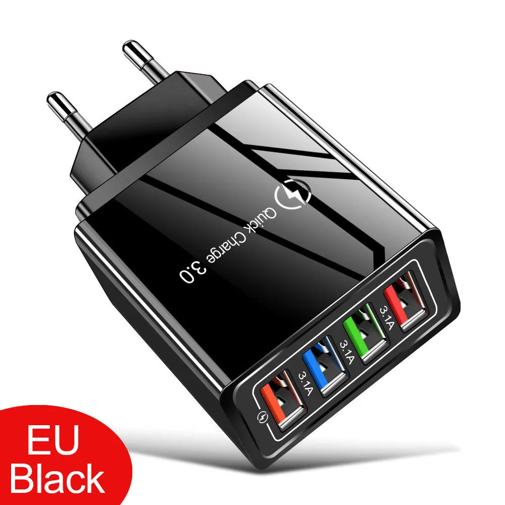 Chargeur USB Quick Charge 3.0 – Adaptateur Secteur Charge Rapide - Pour Smartphone, iPhone et Tablette