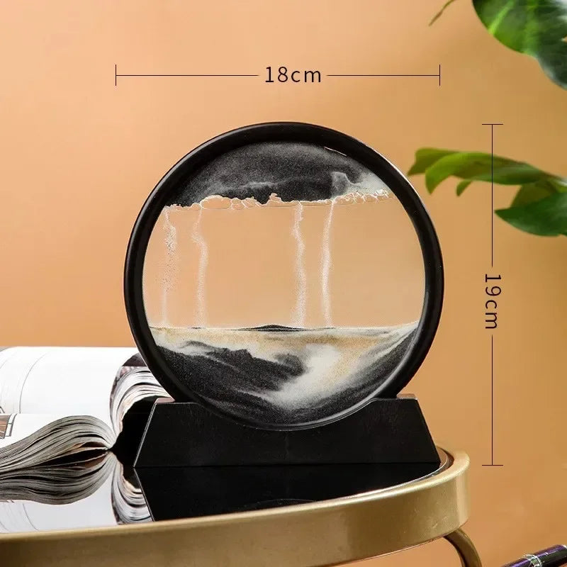 Cadre Sablier Artistique 3D – Paysage Apaisant