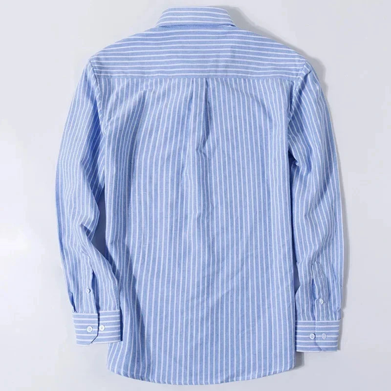 Chemise Homme Oxford Coton Rayé Classique