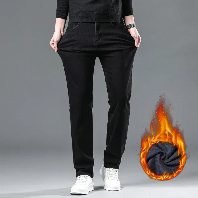 Jean Thermique Homme Hiver – Doublé Polaire Épais