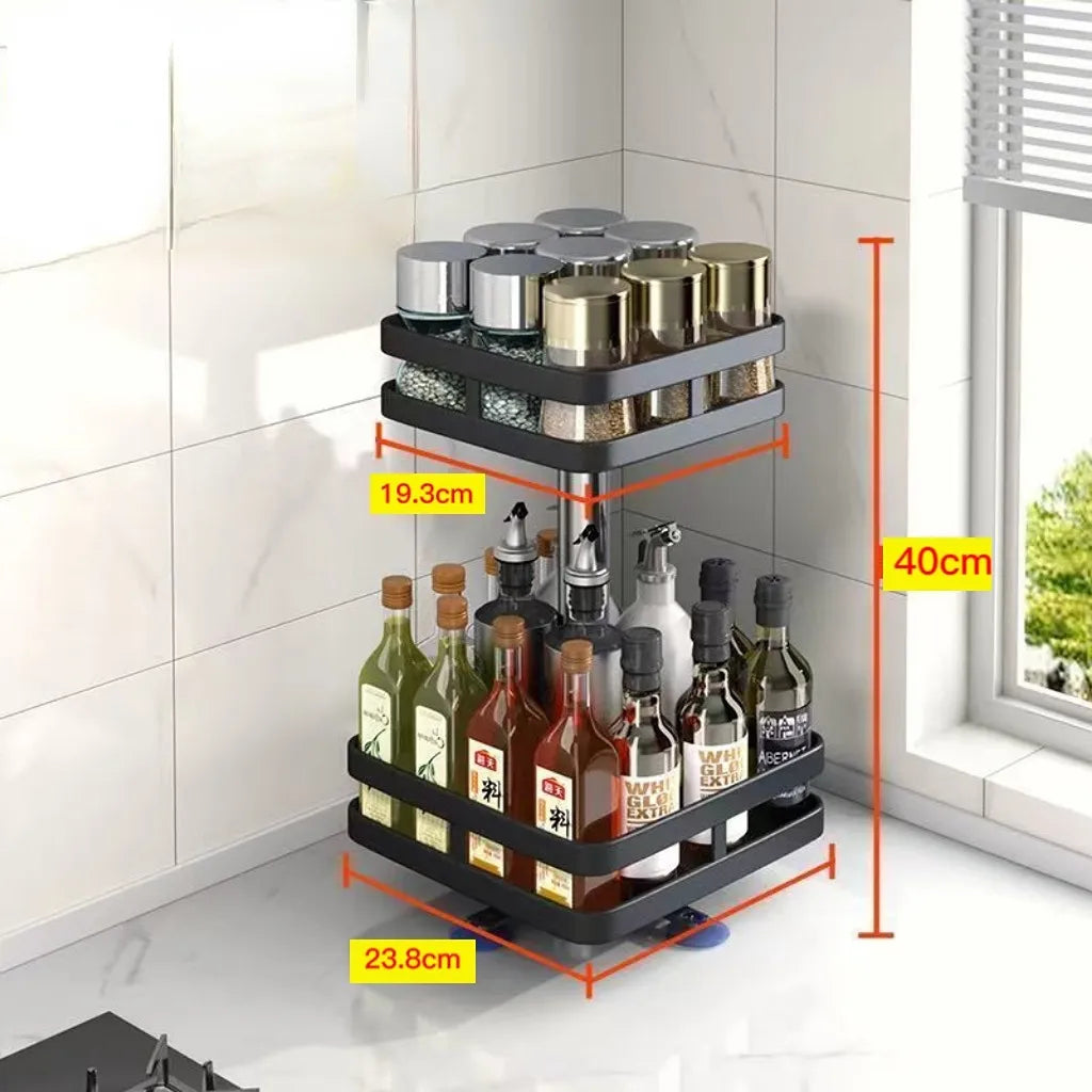 Rangement d'angle rotatif multicouche pour cuisine