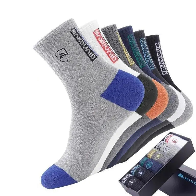 Lot 5 Paires Chaussettes Mi-Mollet Respirantes Homme