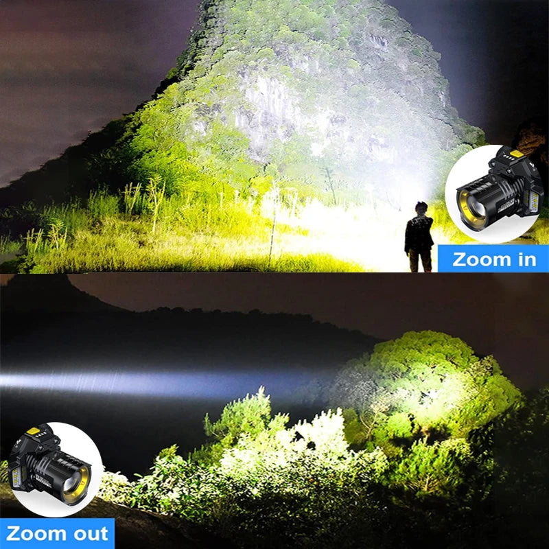 Lampe Frontale LED COB Rechargeable USB - 100000LM, idéale pour pêche et camping