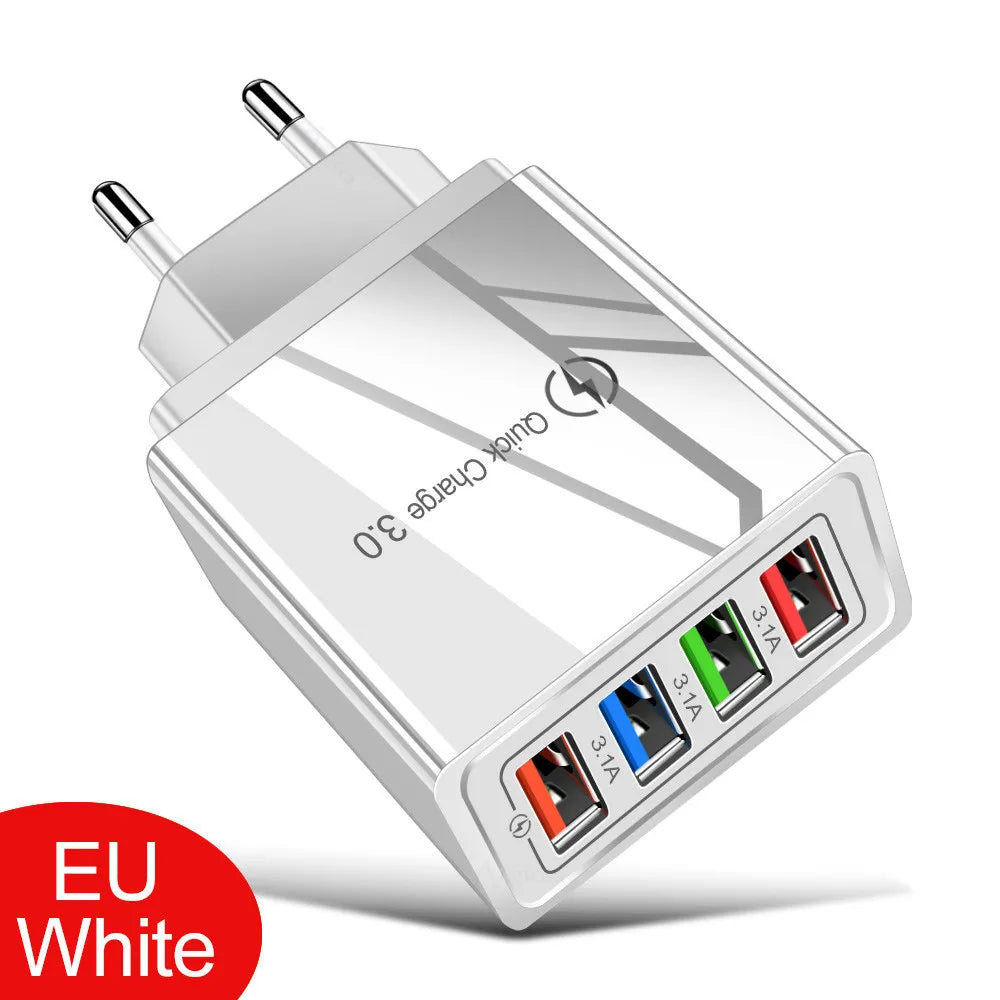 Chargeur USB Quick Charge 3.0 – Adaptateur Secteur Charge Rapide - Pour Smartphone, iPhone et Tablette