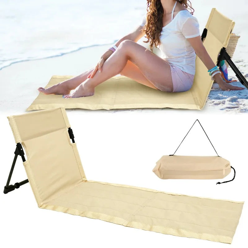 Chaise Bain de Soleil Pliante en Tissu Oxford – Fauteuil Outdoor Confort pour Jardin et Camping