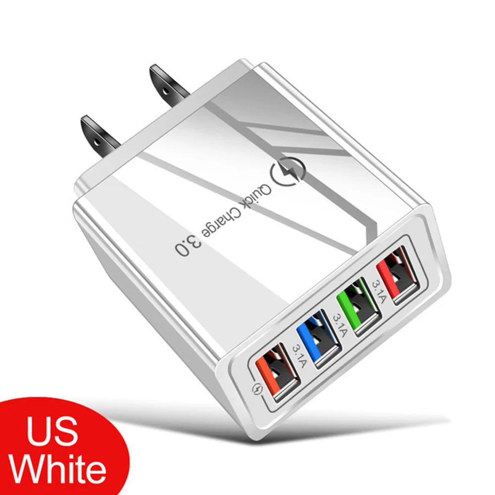 Chargeur USB Quick Charge 3.0 – Adaptateur Secteur Charge Rapide - Pour Smartphone, iPhone et Tablette
