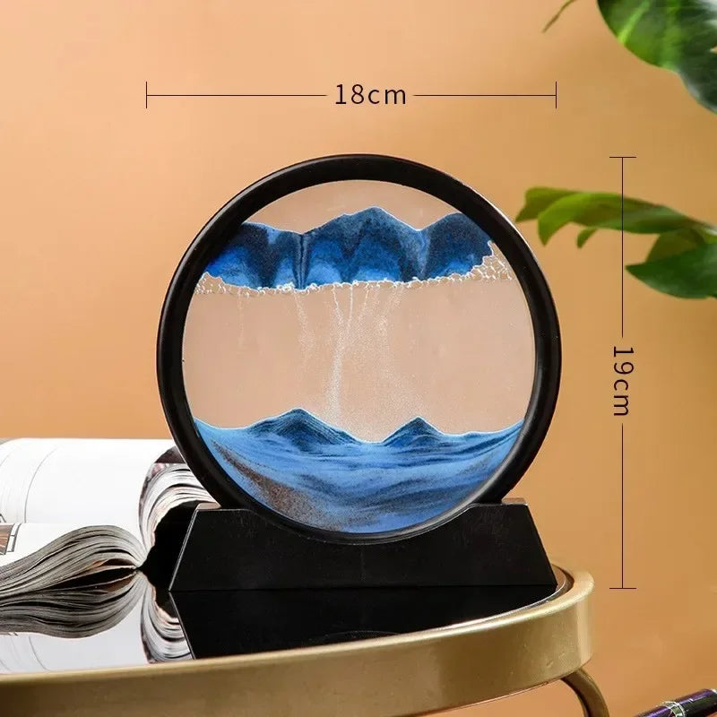 Cadre Sablier Artistique 3D – Paysage Apaisant