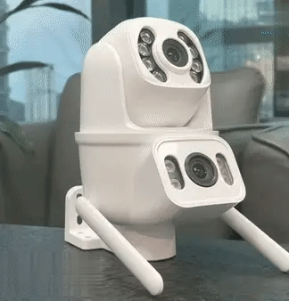 Caméra de surveillance double optique HD - Vision nocturne et détection des mouvements