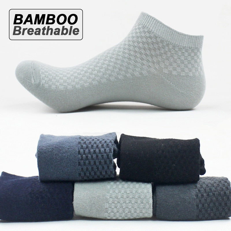 Socquettes respirantes en fibre de bambou (x5)