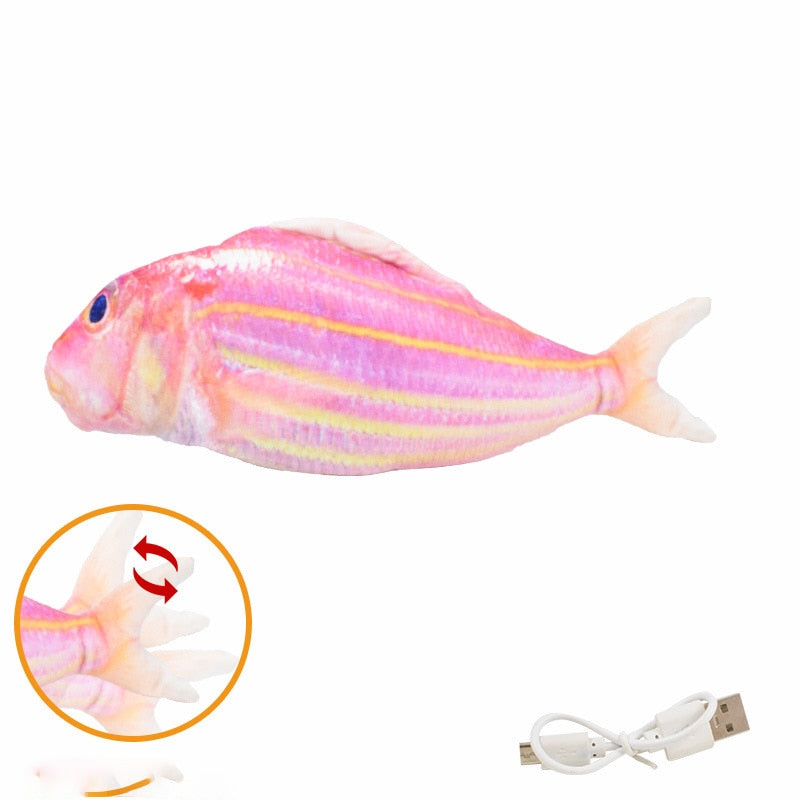 Peluche poisson remuant rechargeable