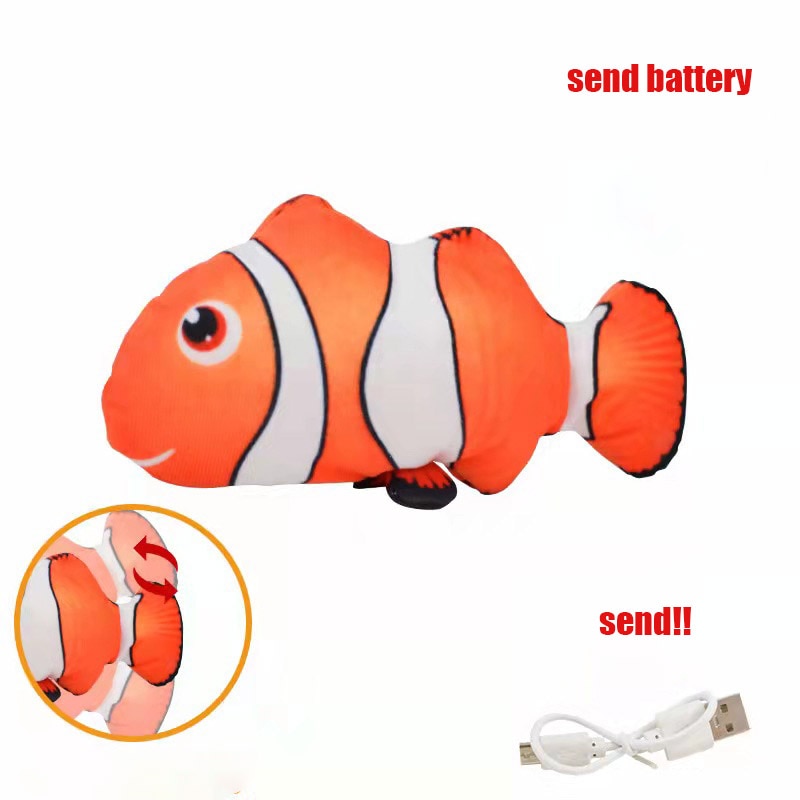 Peluche poisson remuant rechargeable