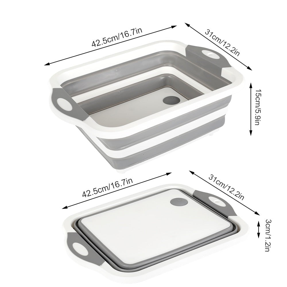 Planche à découper pliable multifonctions