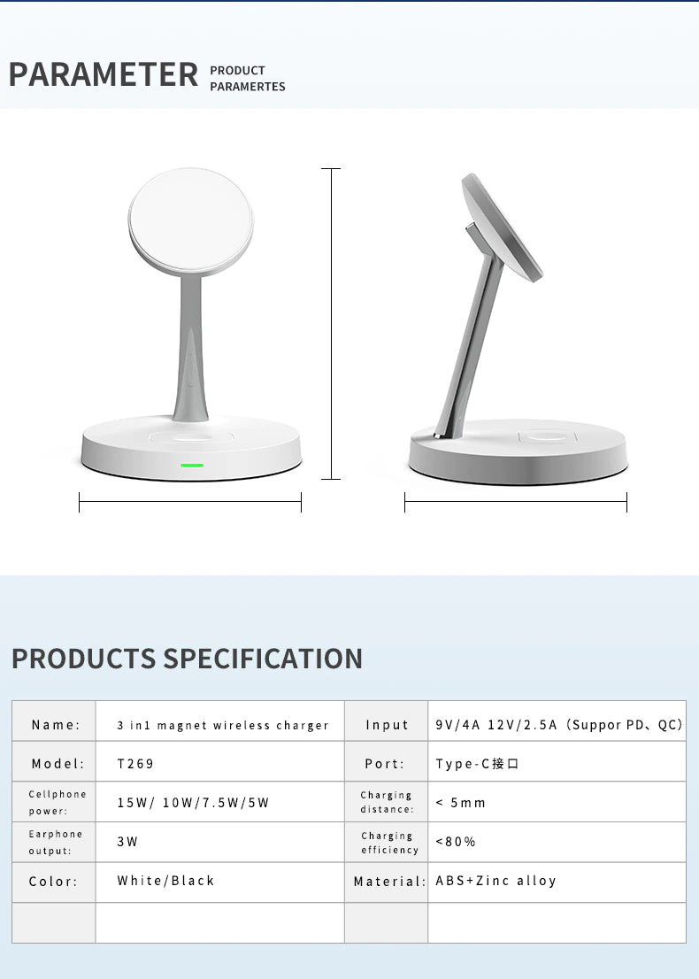 Station de charge sans fil magnétique