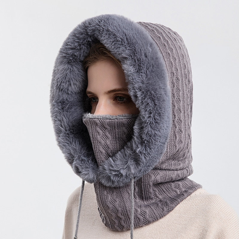 Capuche d'hiver chaude - coupe-vent