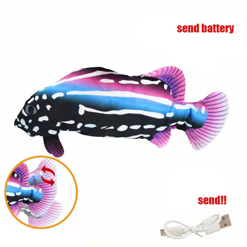 Peluche poisson remuant rechargeable