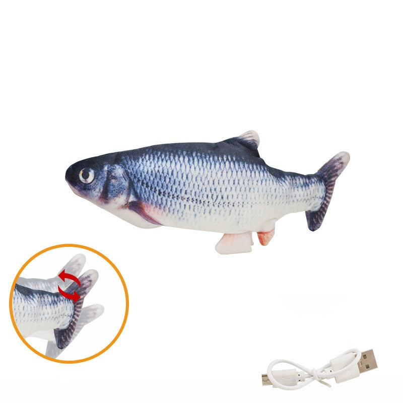 Peluche poisson remuant rechargeable