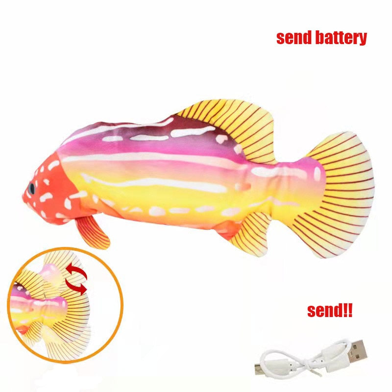 Peluche poisson remuant rechargeable