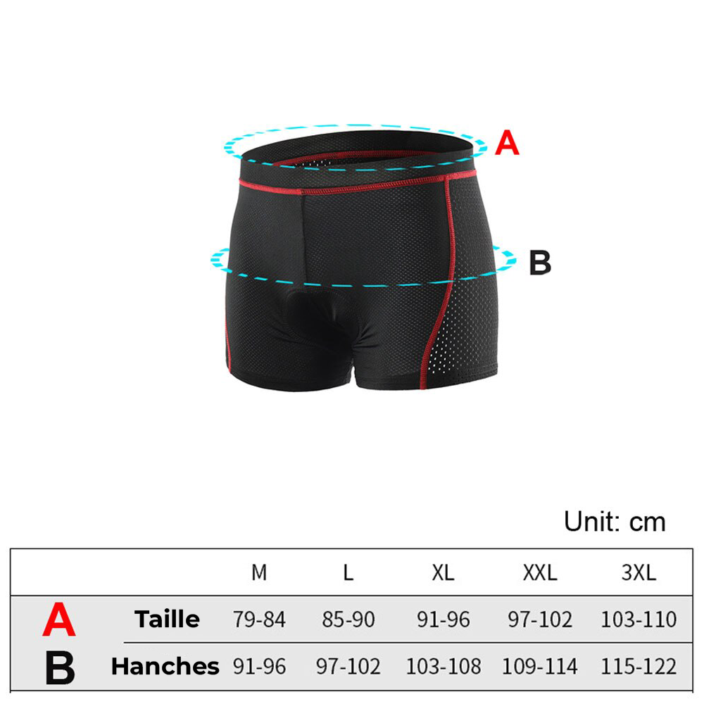 Short de Cycliste Rembourré