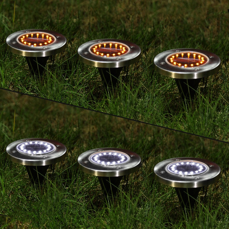 4 x spot LED lumineux pour jardin