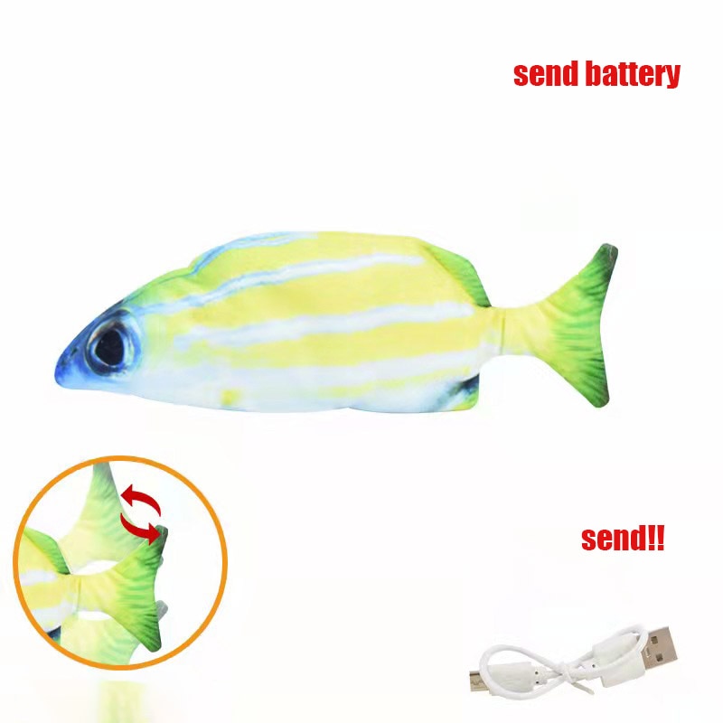 Peluche poisson remuant rechargeable