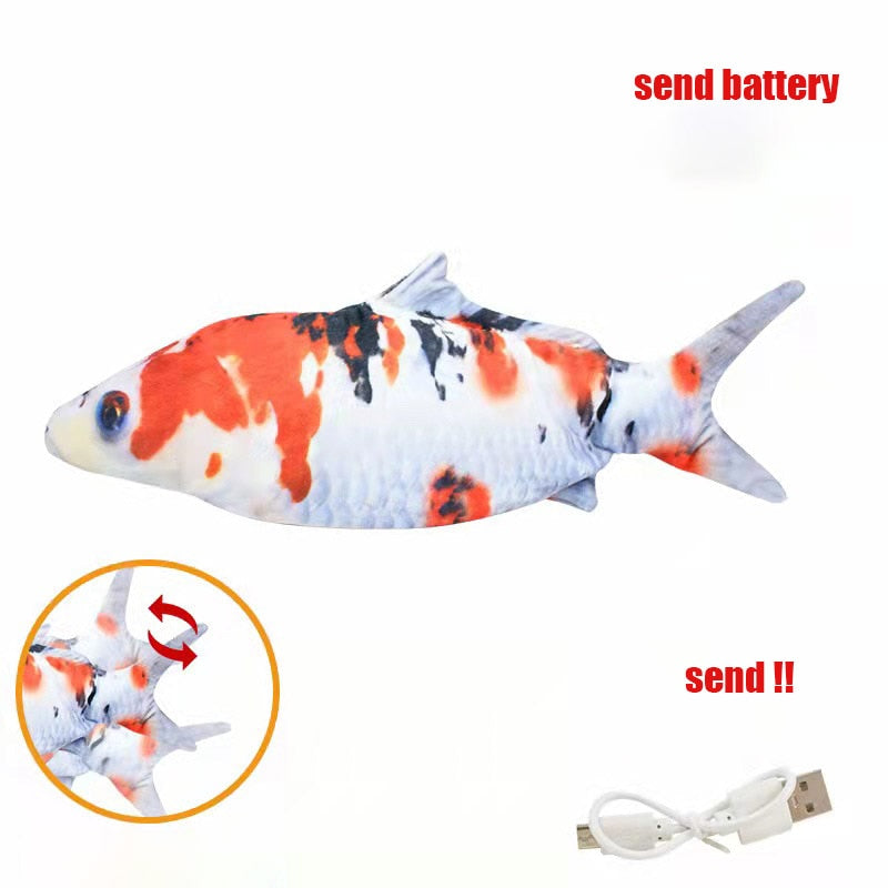 Peluche poisson remuant rechargeable