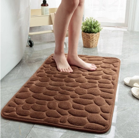 Tapis de bain pavé ultra absorbant