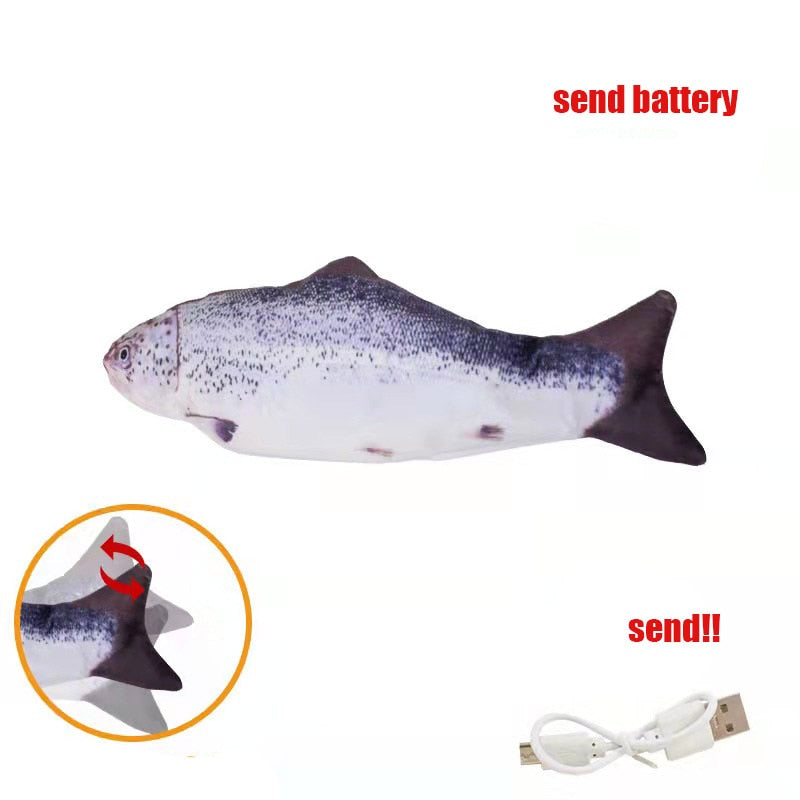 Peluche poisson remuant rechargeable