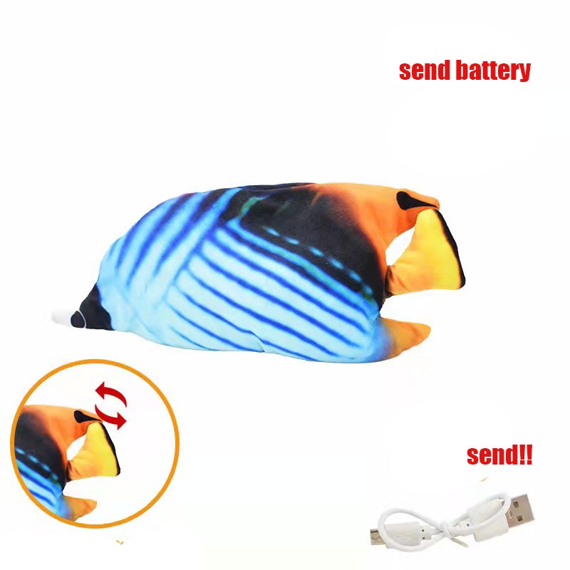 Peluche poisson remuant rechargeable